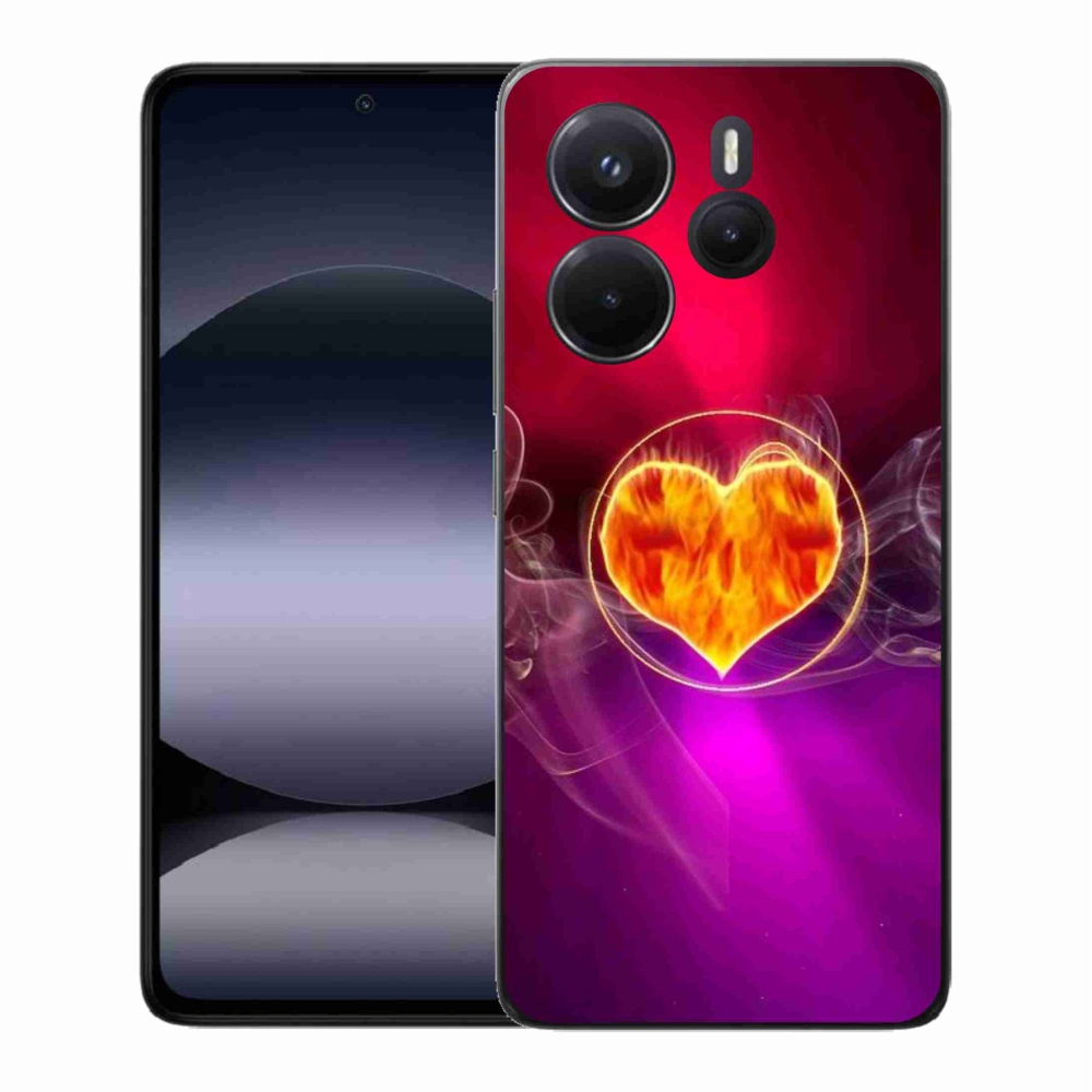 Gél borítás mmCase a Xiaomi Redmi Note 14-hez - tüzes szív