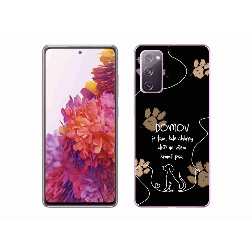 Gél borítás mmCase Samsung Galaxy S20 FE készülékhez - kutya motívum fekete háttér