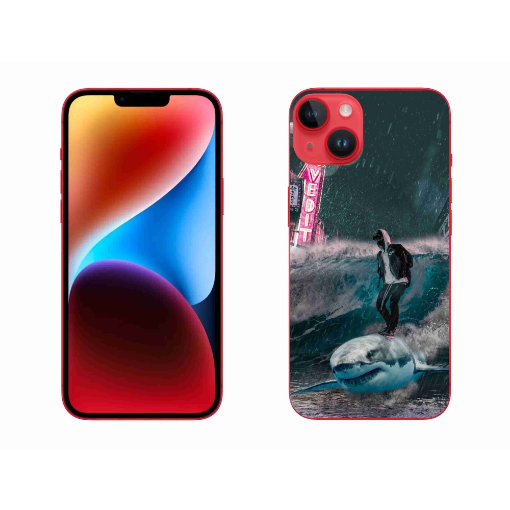 Zselés borítás mmCase iPhone 14 Plus készülékhez - cápa