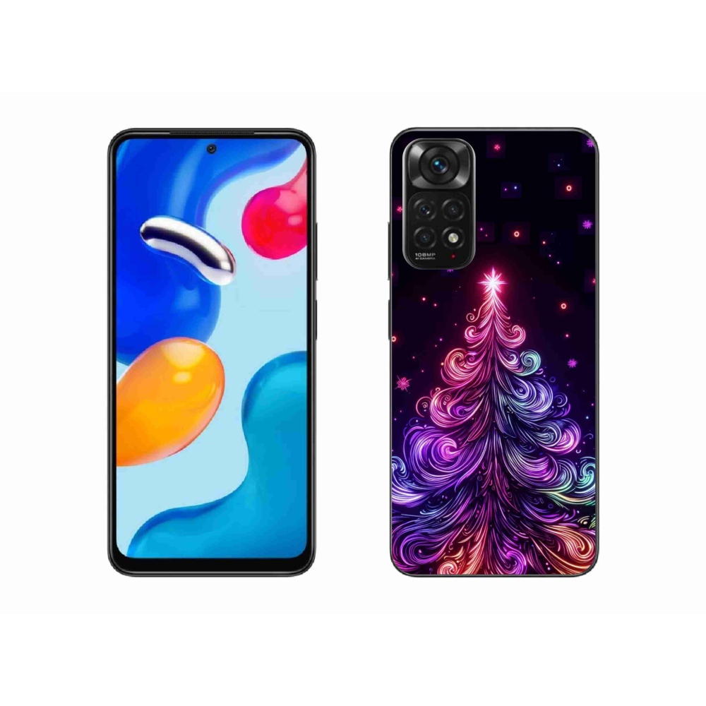 Gél borítás mmCase a Xiaomi Redmi Note 11S 4G-hez - neon karácsonyfa 1