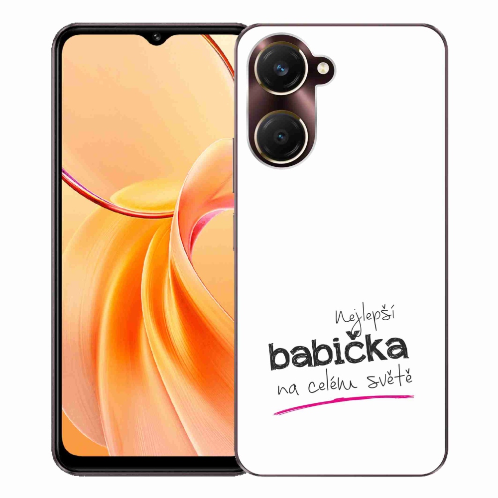 Gel Cover mmCase a Vivo Y28s 5G-n - Legjobb nagyi 4 fehér háttérrel