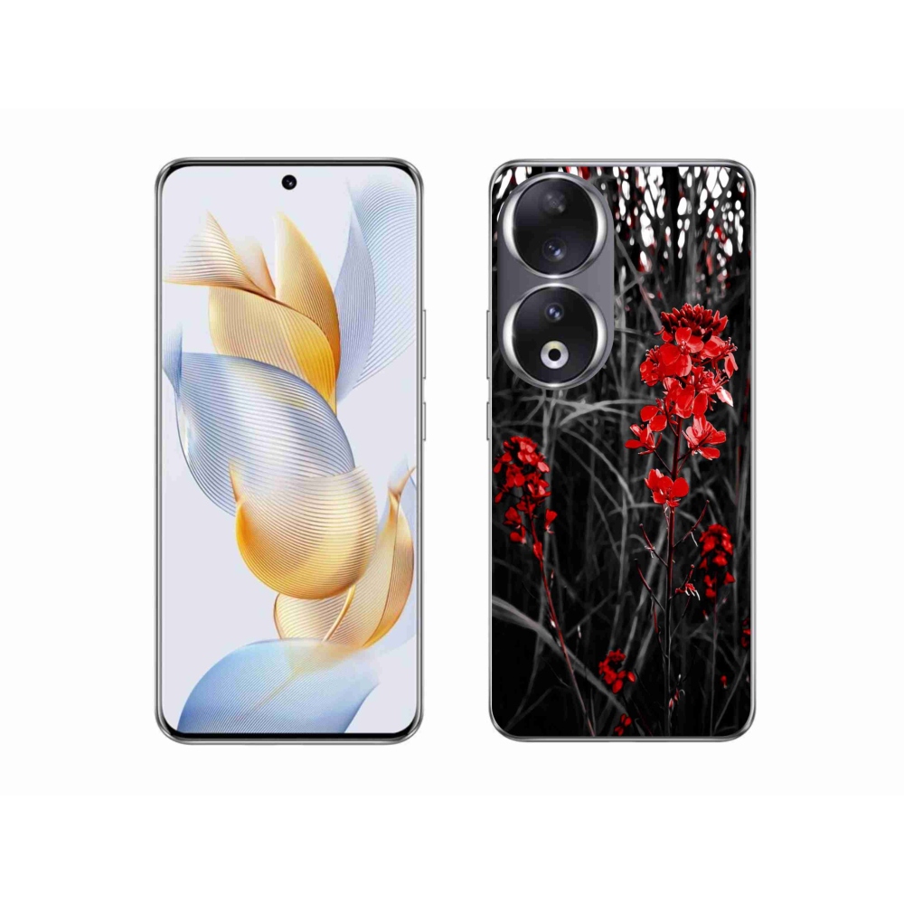 Zselés borítás mmCase Honor 90 - piros növényhez