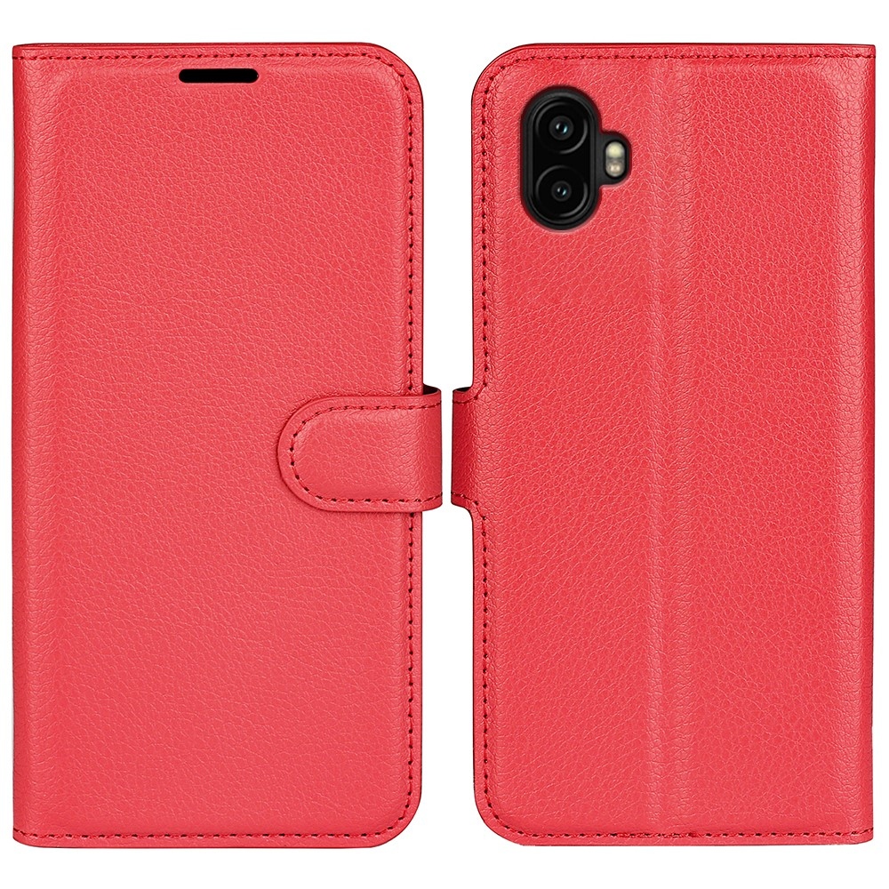 Litchi könyv tok Samsung Galaxy Xcover 7 Pro készülékhez - piros