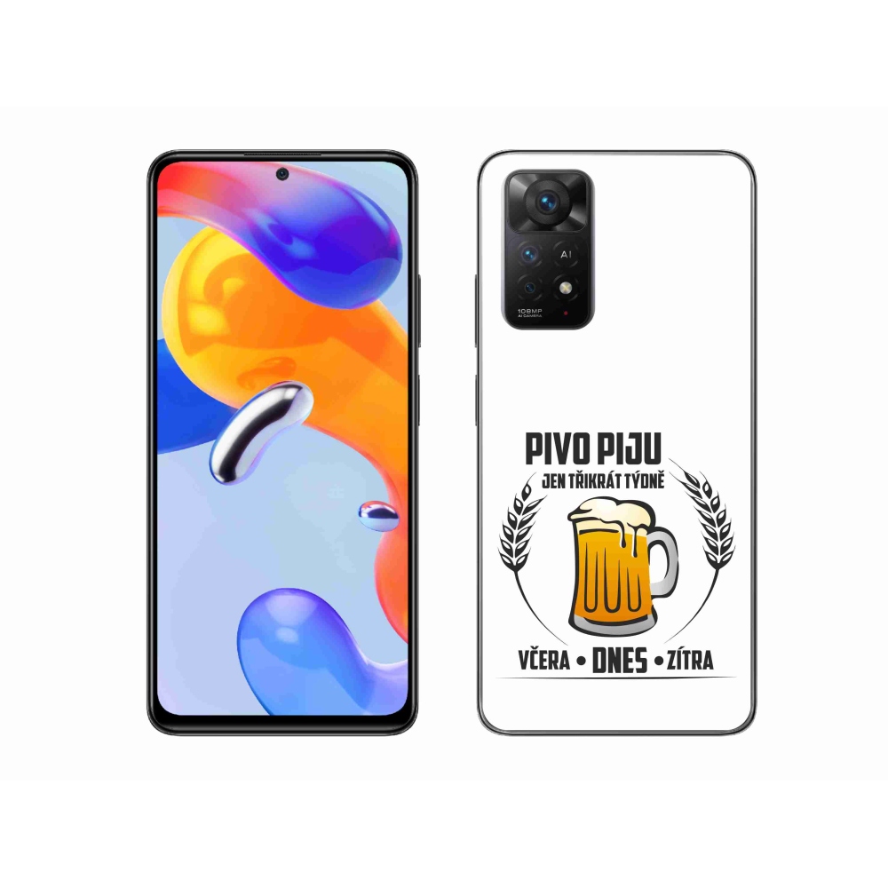 Gél borítás mmCase a Xiaomi Redmi Note 11 Pro 4G/5G számára - sör motívum fehér háttérrel