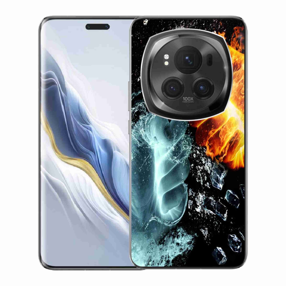 Zselés borítás mmCase a Honor Magic 6 Pro 5G számára - víz és tűz