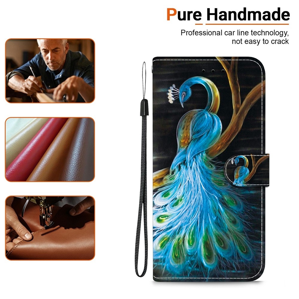 Sokoldalú könyvtáska Xiaomi Redmi 15 4G (171mm) - páva