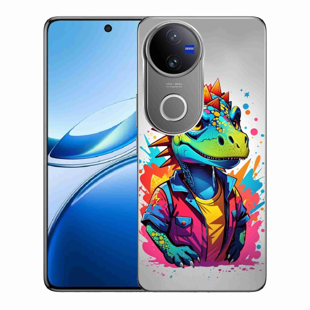 Gél borító mmCase a Vivo V50 5G-n - színes dinoszaurusz