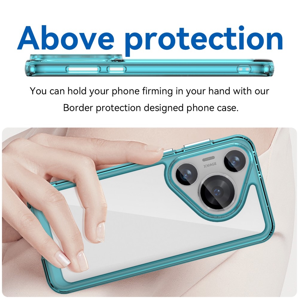 Gél tok fix hátlappal a Huawei Pura 70 Pro készülékhez - világoskék színben