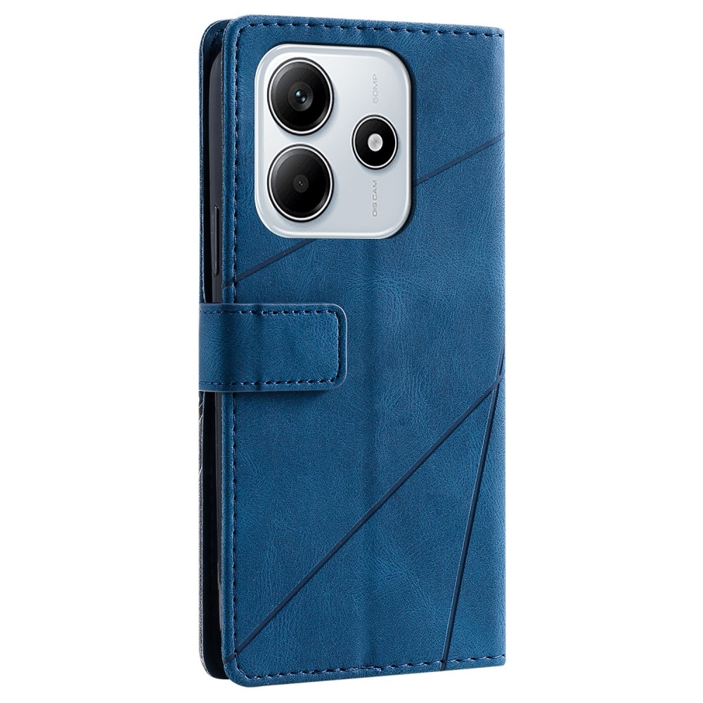 Vonalas könyv tok Xiaomi Redmi Note 14 5G - kék