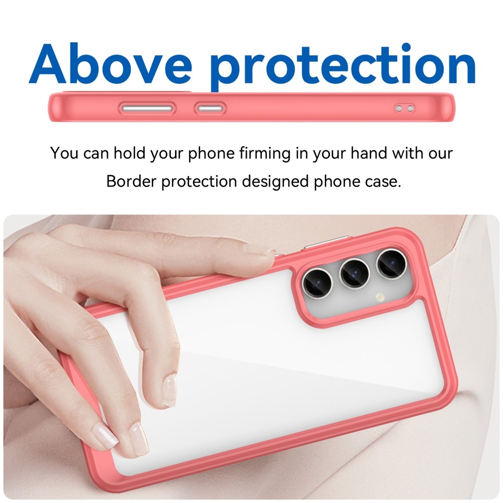 Gél tok kemény hátlappal Samsung Galaxy S23 FE készülékhez - piros