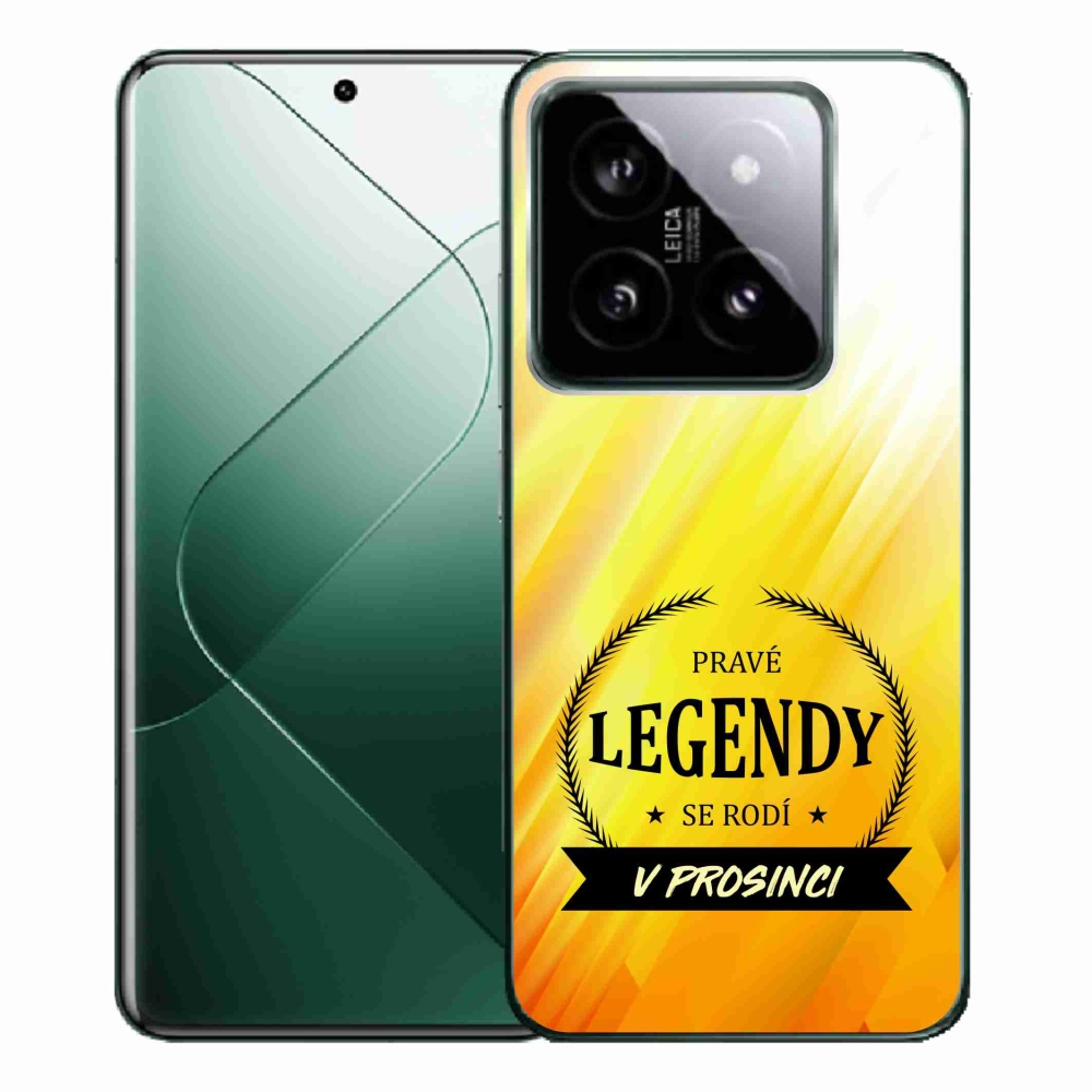 Gel Cover mmCase a Xiaomi 14 Pro - Legendák decemberben sárga háttérrel