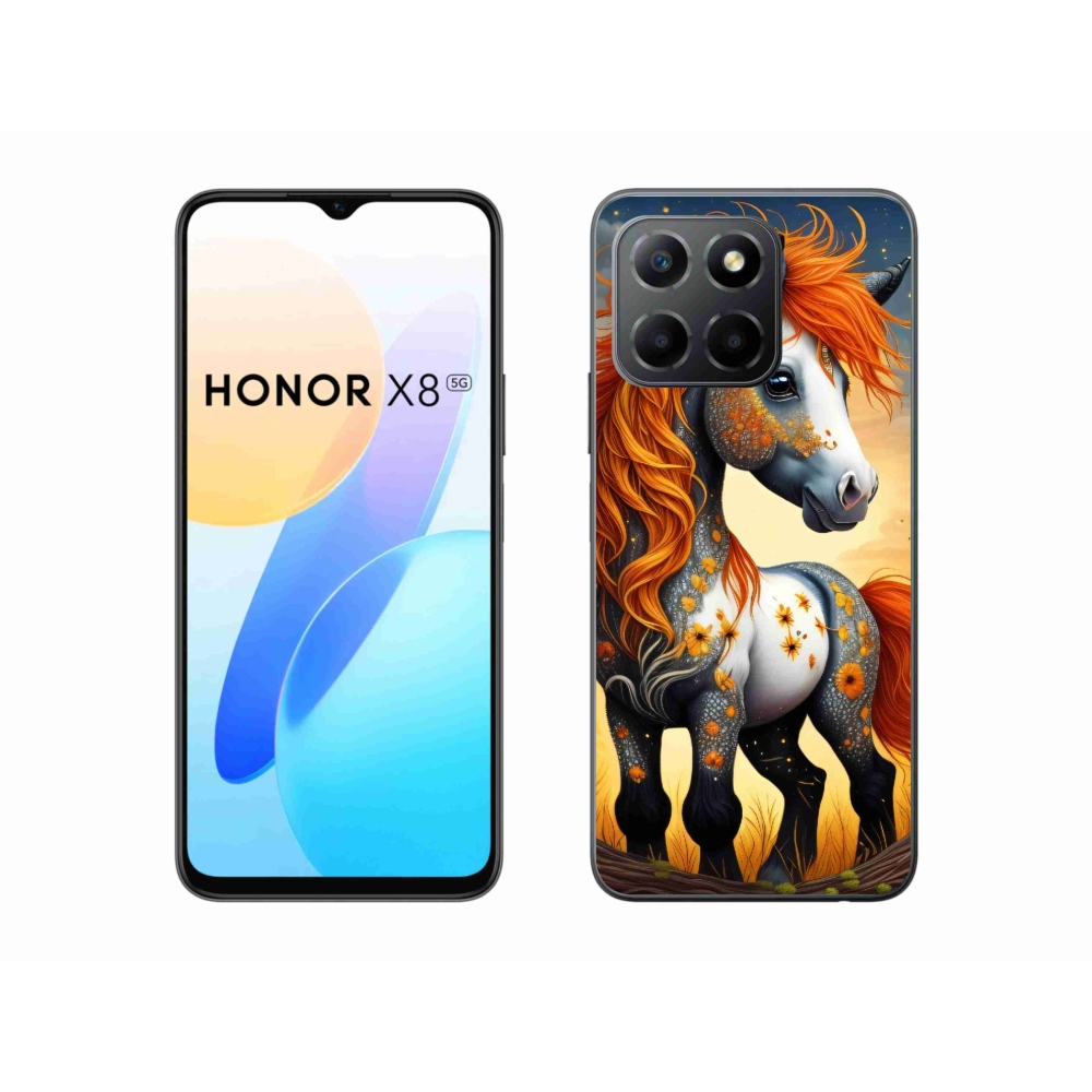 Zselés borítás mmCase a Honor X8 5G készülékhez - színes póni