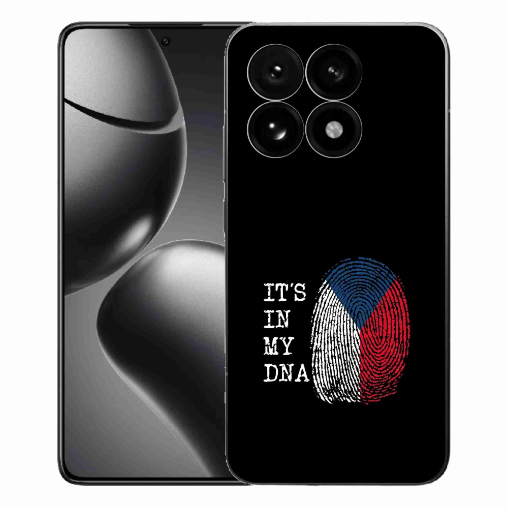 Gél borító mmCase a Xiaomi 15T-hez - zászlós ujjlenyomat fekete háttérrel