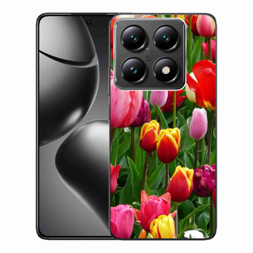 Gél borítás mmCase a Xiaomi 14T Pro számára - tulipánok