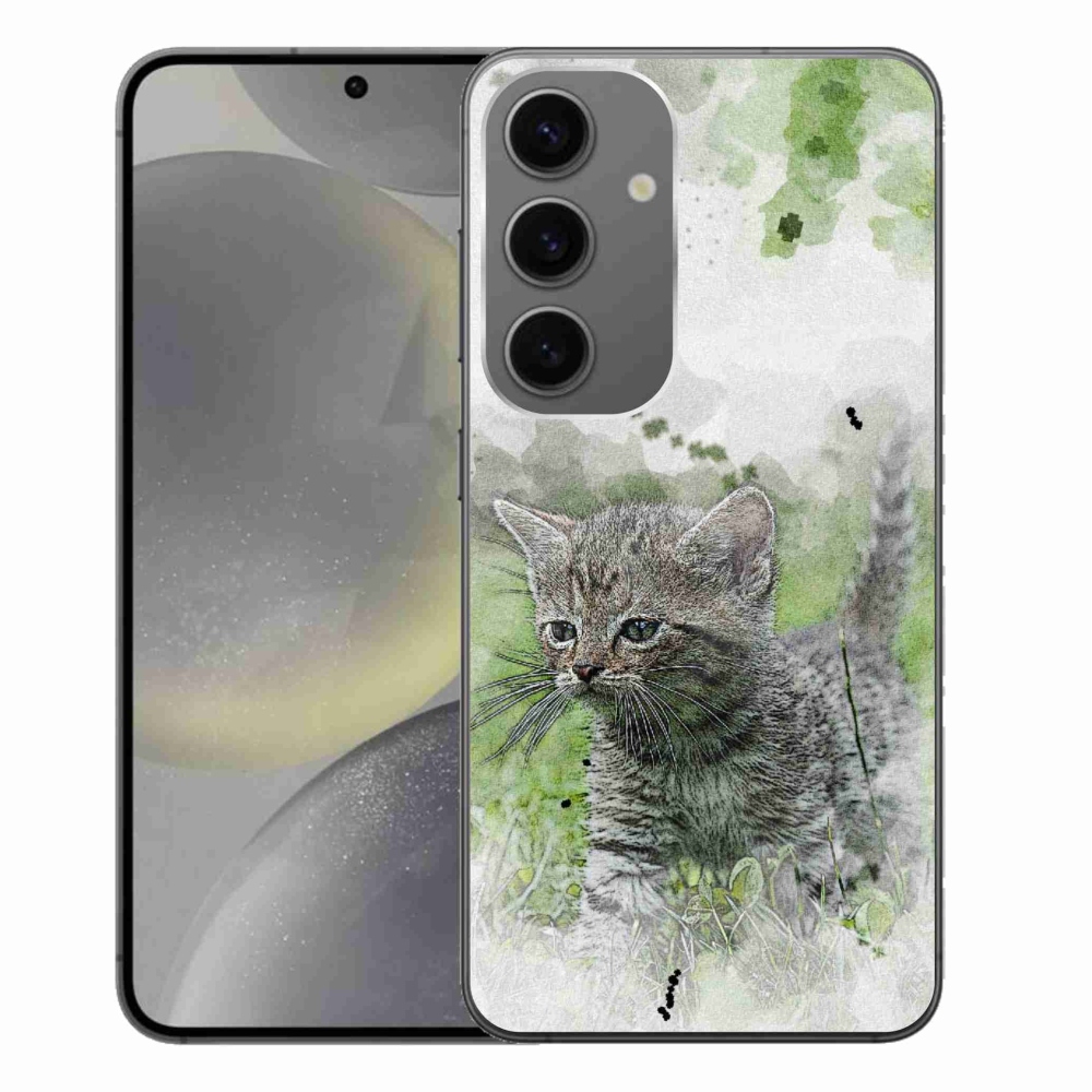 Gél borítás mmCase Samsung Galaxy S24+ készülékhez - aranyos cica 1