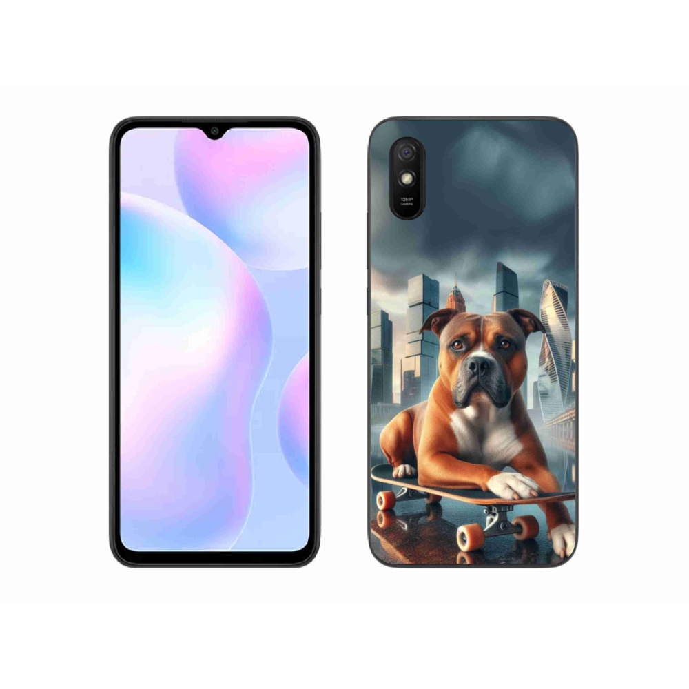 Gél borítás mmCase a Xiaomi Redmi 9A számára - kutya gördeszkán