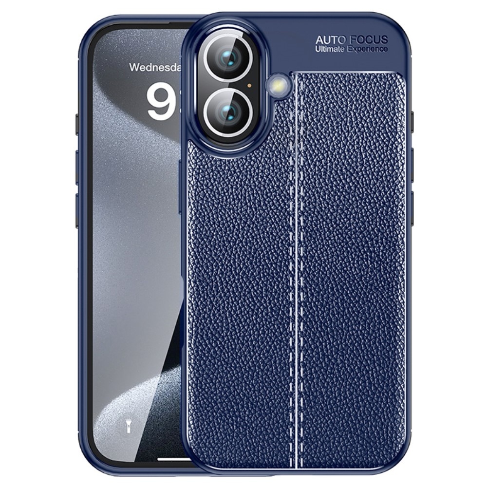 Litchi tartós zselés tok iPhone 16-hoz - kék