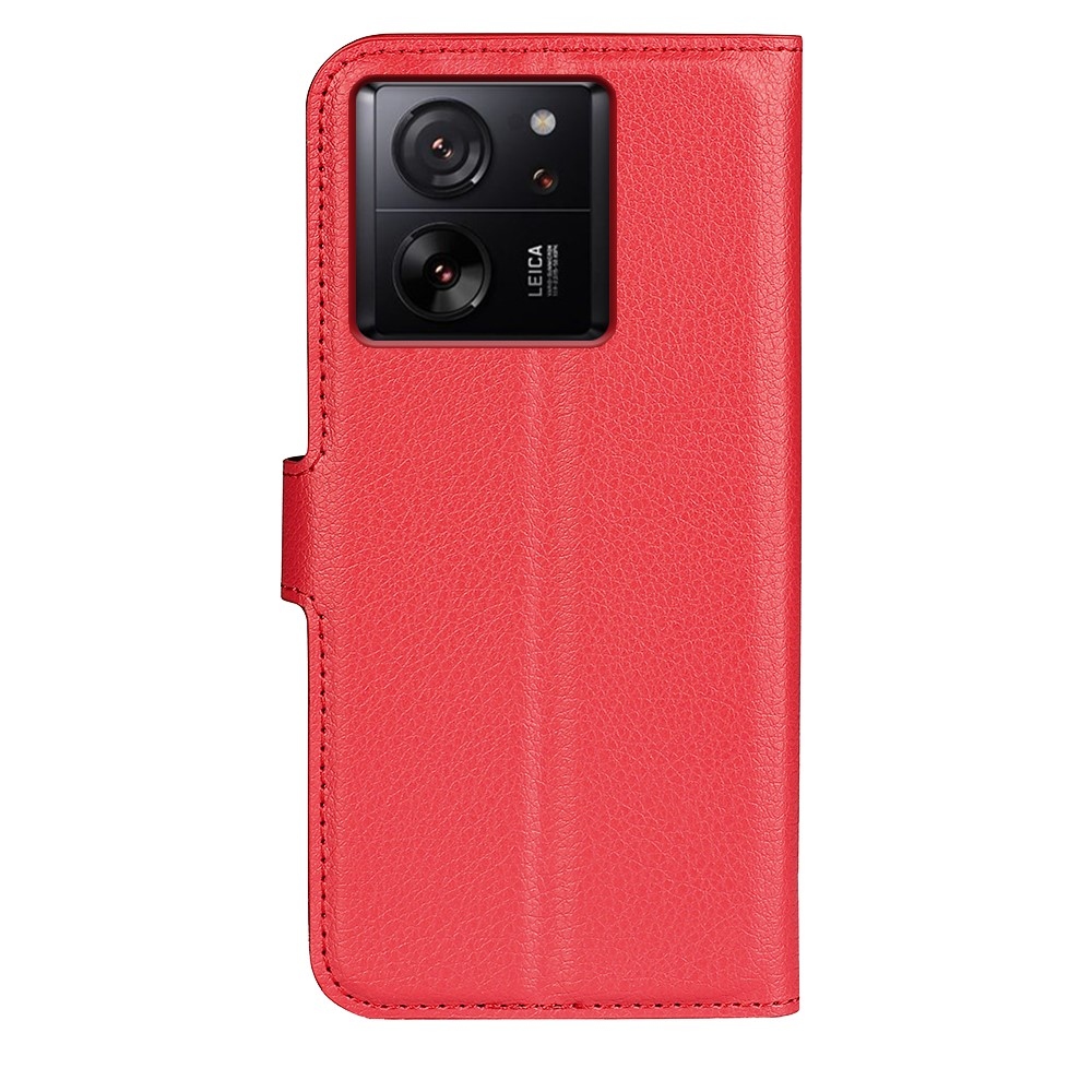 Litchi könyv tok Xiaomi 13T/13T Pro-hoz - piros