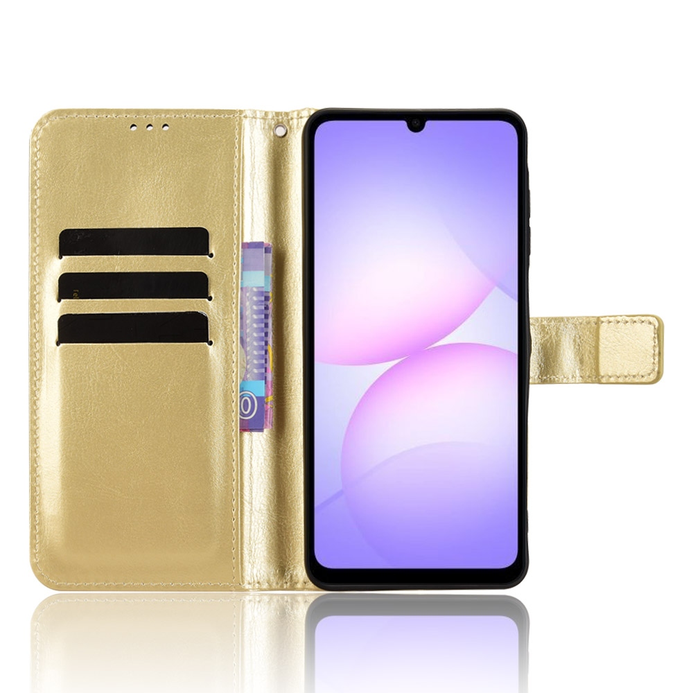 Őrült könyv tok Samsung Galaxy A07 4G - arany színű