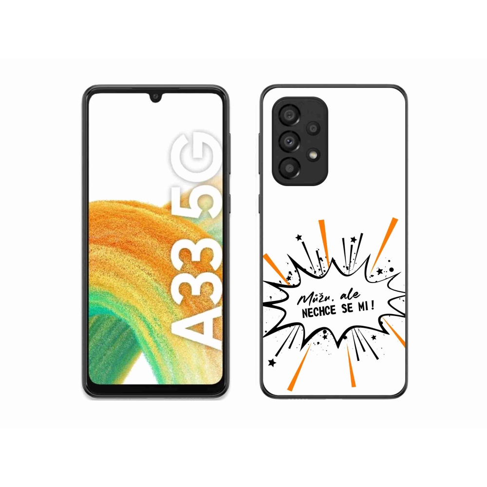 Gél borító mmCase Samsung Galaxy A33 5G - vicces szöveg 11 fehér háttér