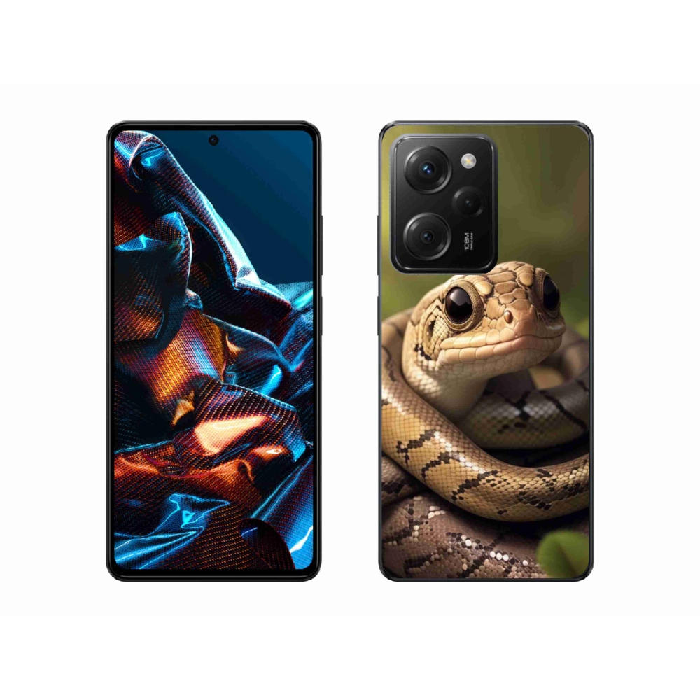 Gél borítás mmCase a Xiaomi Poco X5 Pro 5G számára - kígyó 1