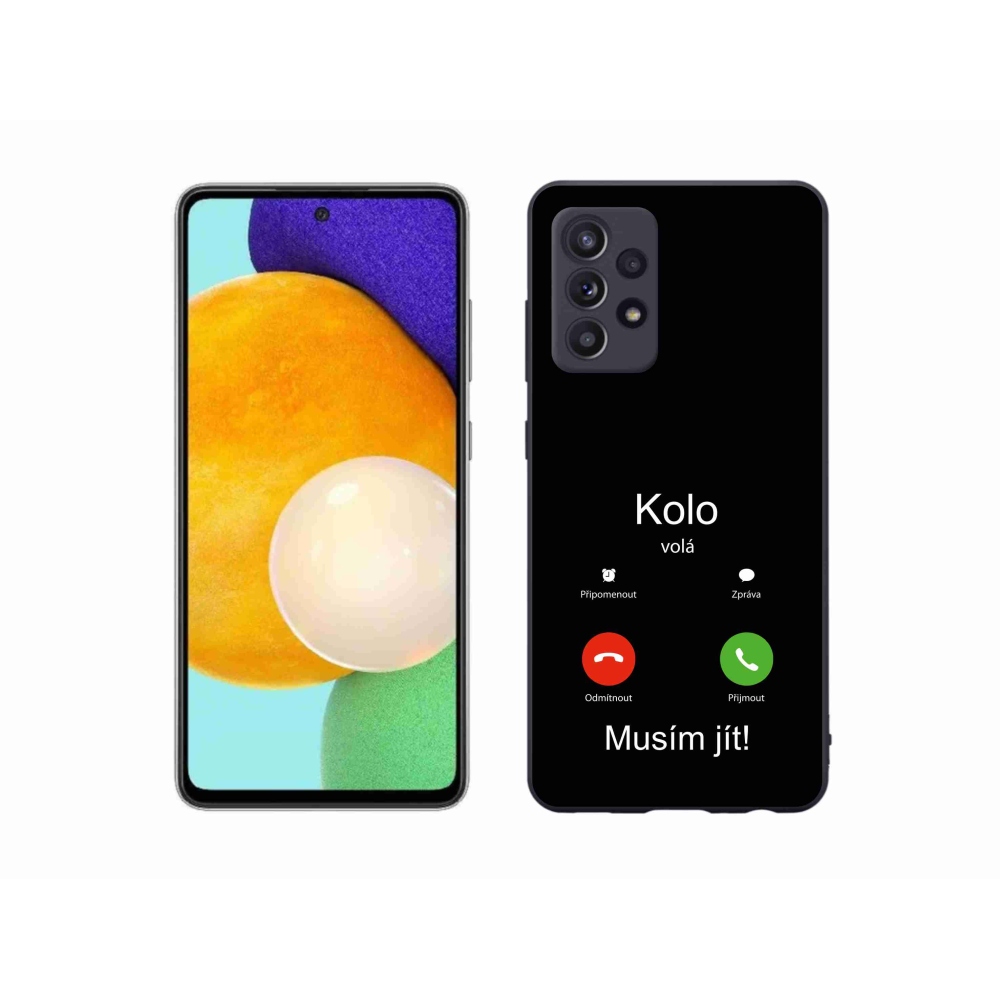 Gél borító mmCase Samsung Galaxy A52s 5G - kerek hívások fekete háttérrel