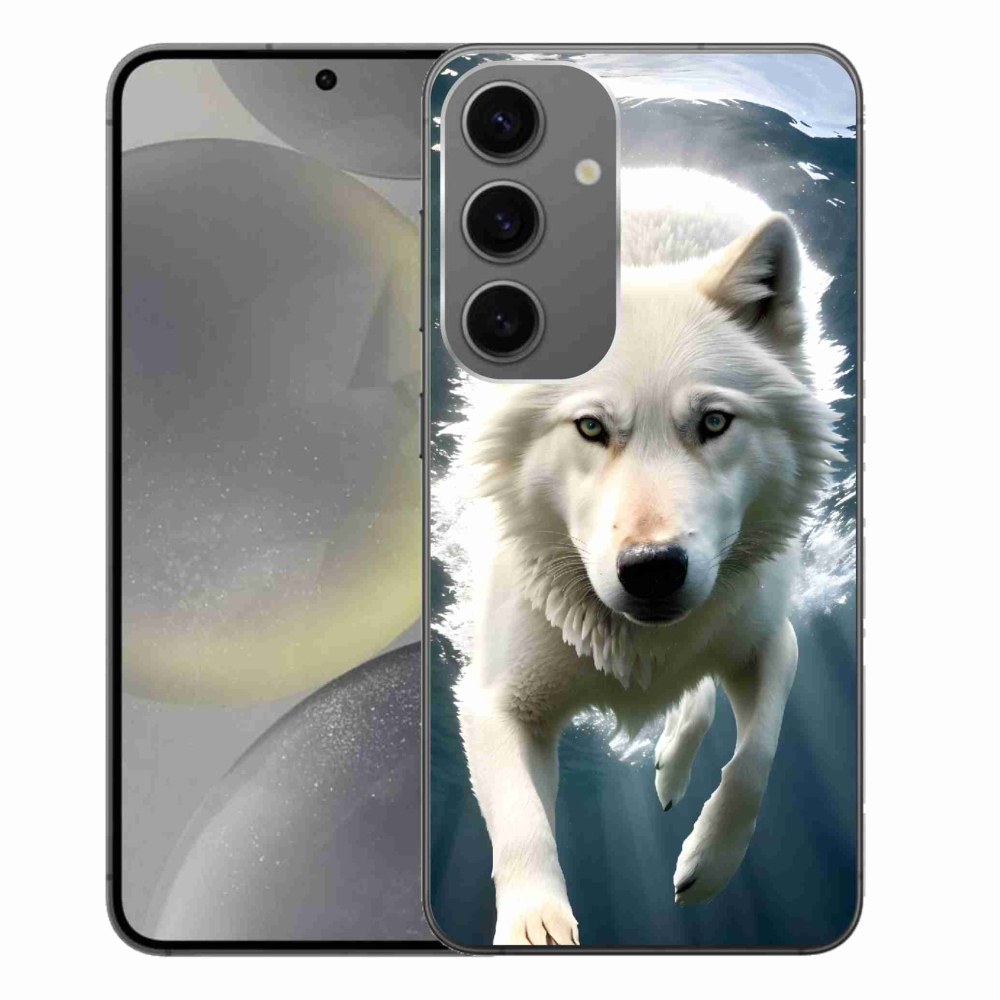 Zselés borítás mmCase Samsung Galaxy S24+ - fehér farkas