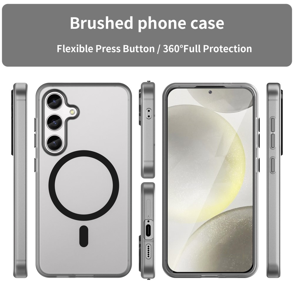 Frost zselés tok MagSafe támogatással Samsung Galaxy S24+/S25+ készülékhez - fekete