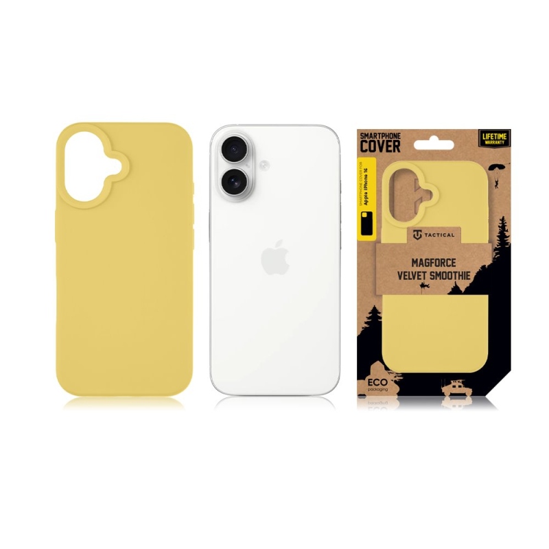 Taktikai MagForce bársony Smoothie borító Apple iPhone 16 banánhoz