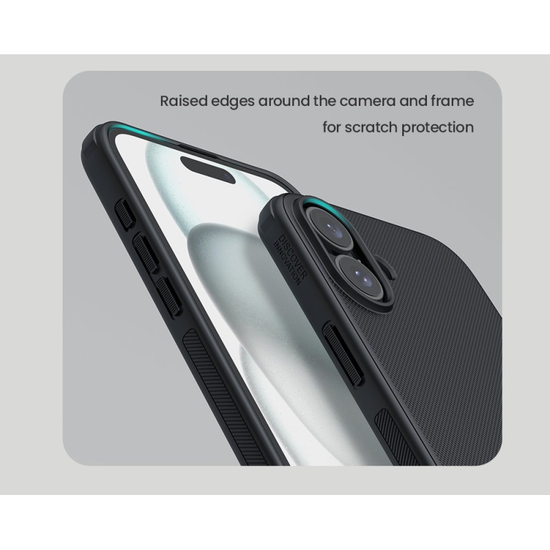 Nillkin Super Frosted PRO hátlap az Apple iPhone 16 készülékhez Fekete