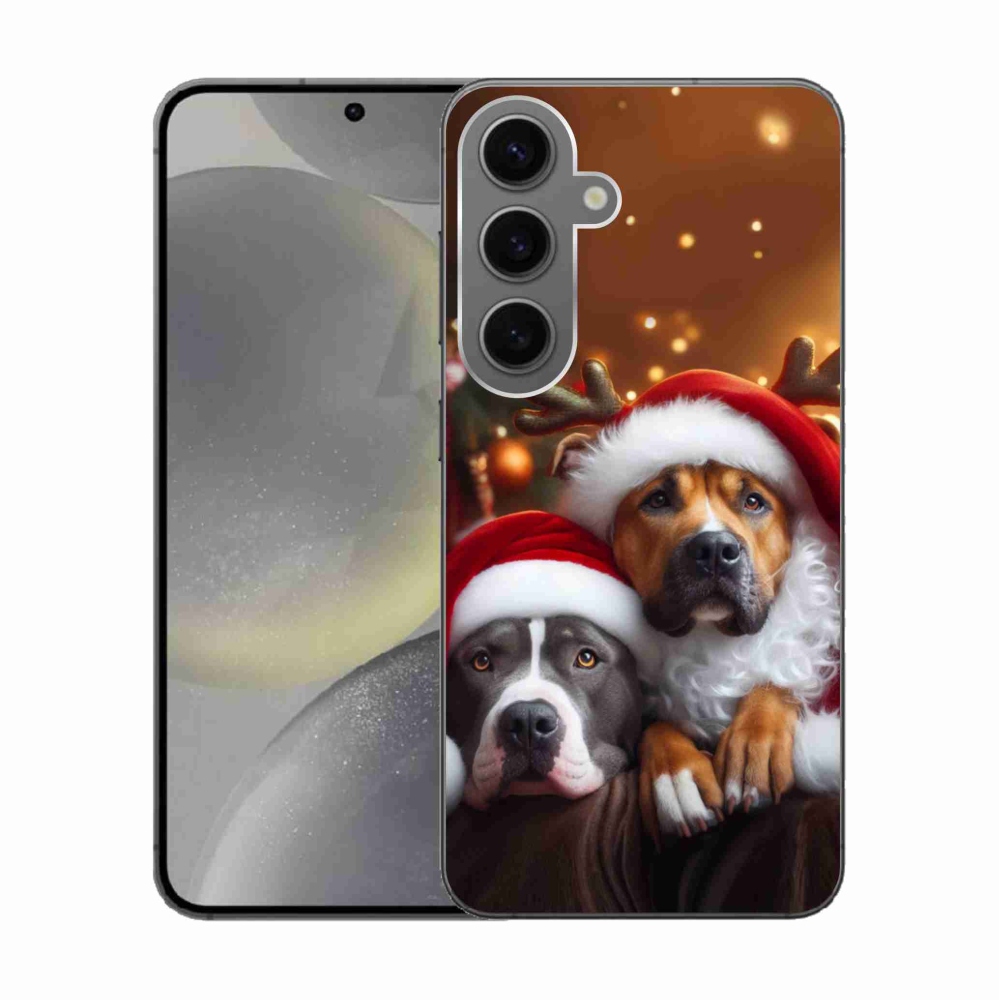 Gél borítás mmCase Samsung Galaxy S24 - Karácsonyi kutyák