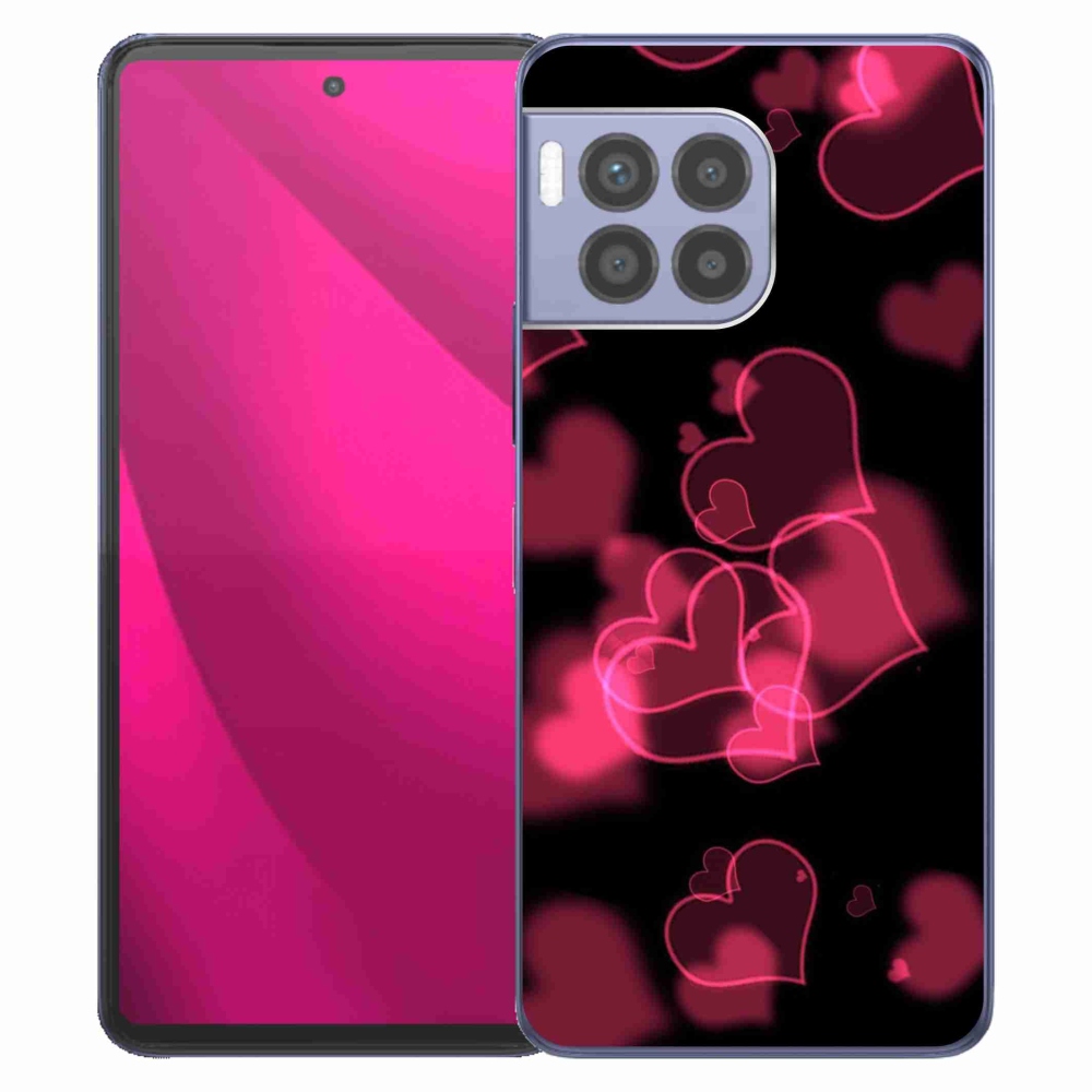 Zselés borítás mmCase a T-Mobile T Phone 2 Pro készülékhez - piros szívek