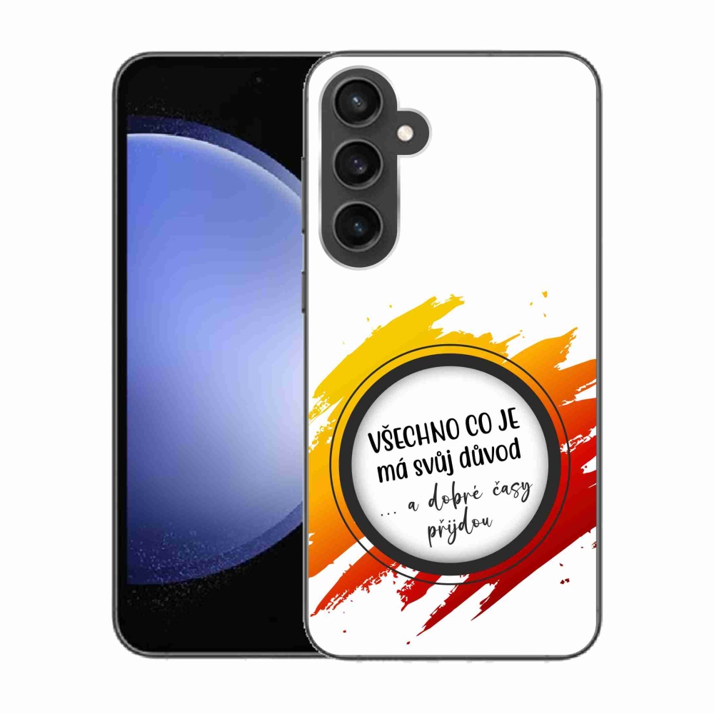Gél borítás mmCase Samsung Galaxy S23 FE - idézet 3 fehér háttér