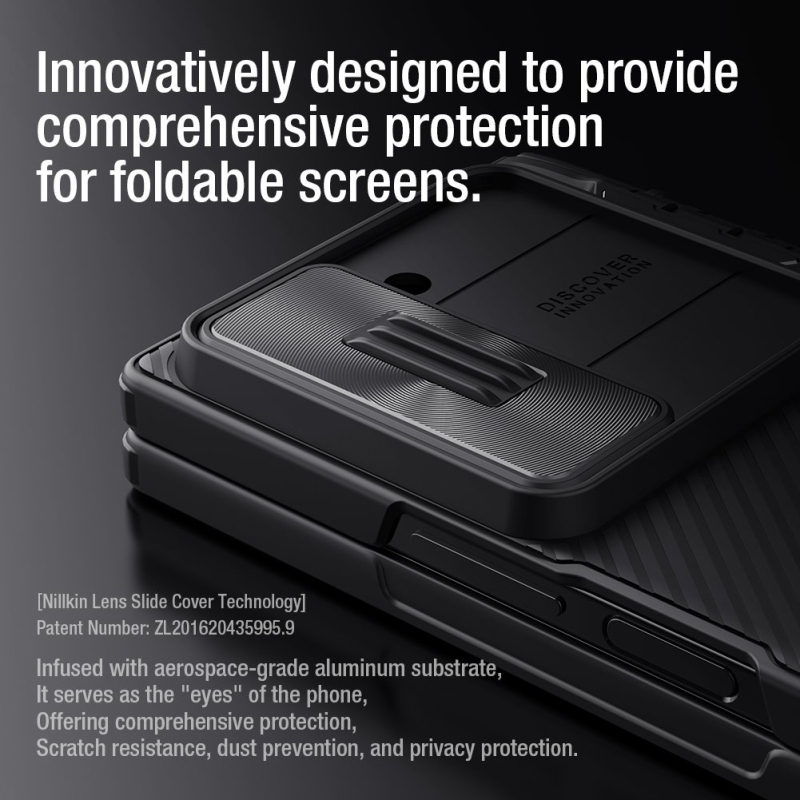 Nillkin CamShield FOLD Stand Back Cover a Samsung Galaxy Z Fold 6-hoz Fekete fekete