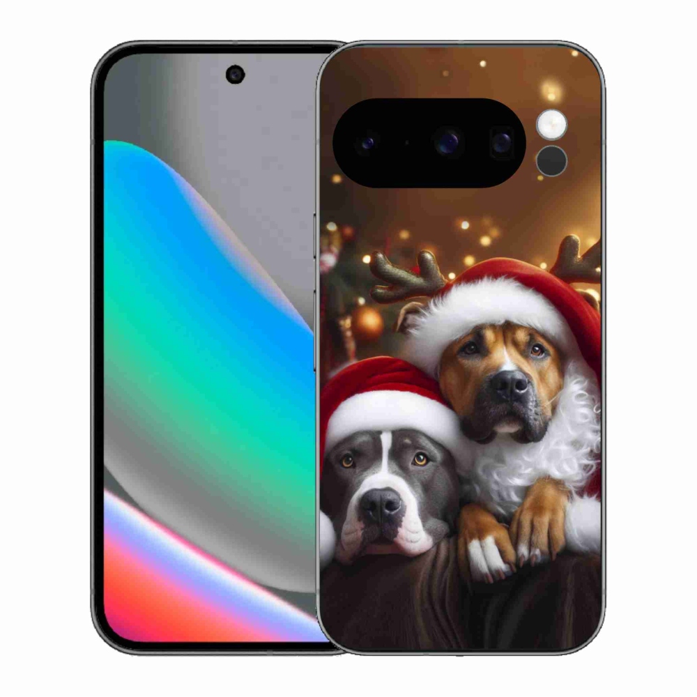 Gél borítás mmCase a Google Pixel 10 Pro számára - Karácsonyi kutyák
