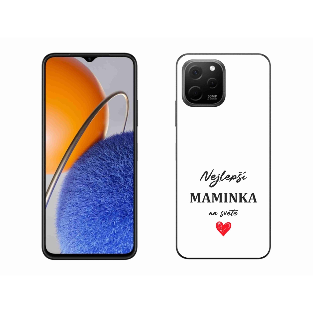 Gél borító mmCase a Huawei Nova Y61-en - legjobb anya 1 fehér háttér