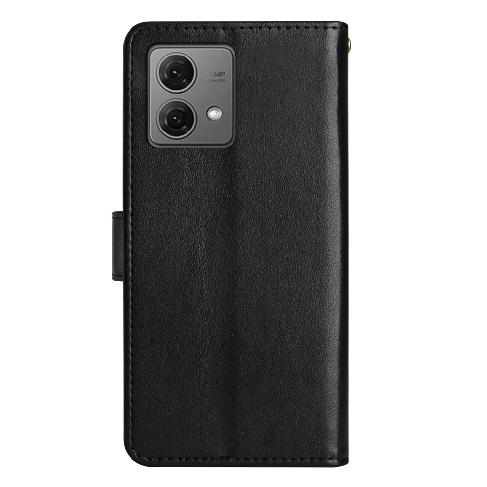 Virágok könyv tok Motorola Moto G85 5G - fekete