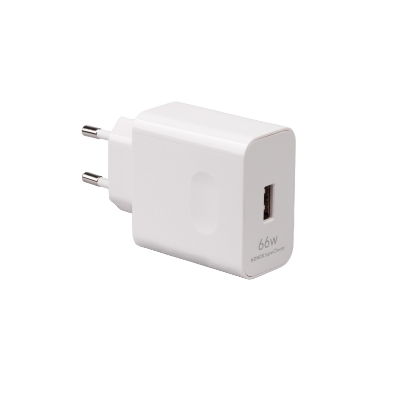 HN-110600E00 Honor Super Charge USB-A utazási töltő 66W fehér (szervizcsomag)
