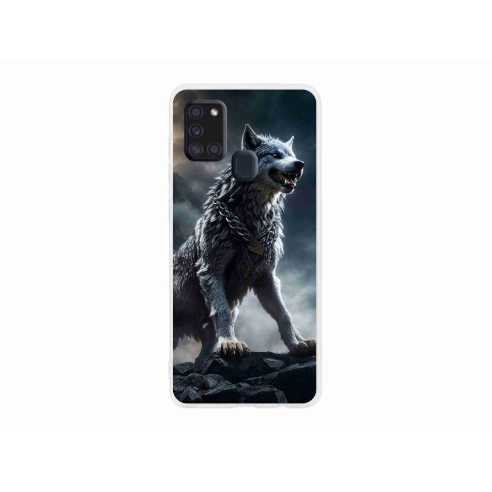 Zselés borítás mmCase Samsung Galaxy A21s készülékhez - farkas 1