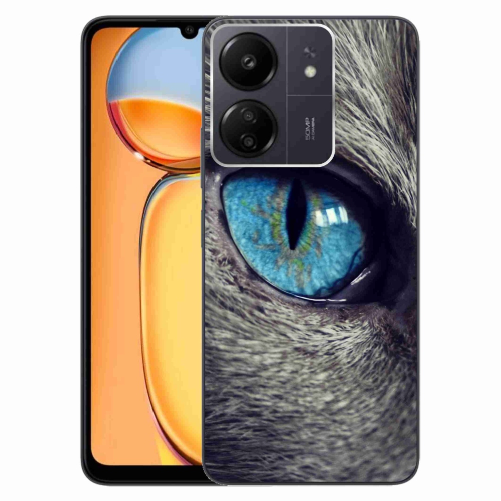 Gél borítás mmCase a Xiaomi Poco C65/Redmi 13C-hez - kék macskaszem
