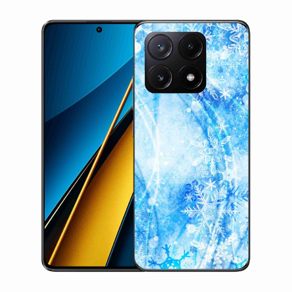 Gél borítás mmCase a Xiaomi Poco X6 Pro 5G számára - hópelyhek