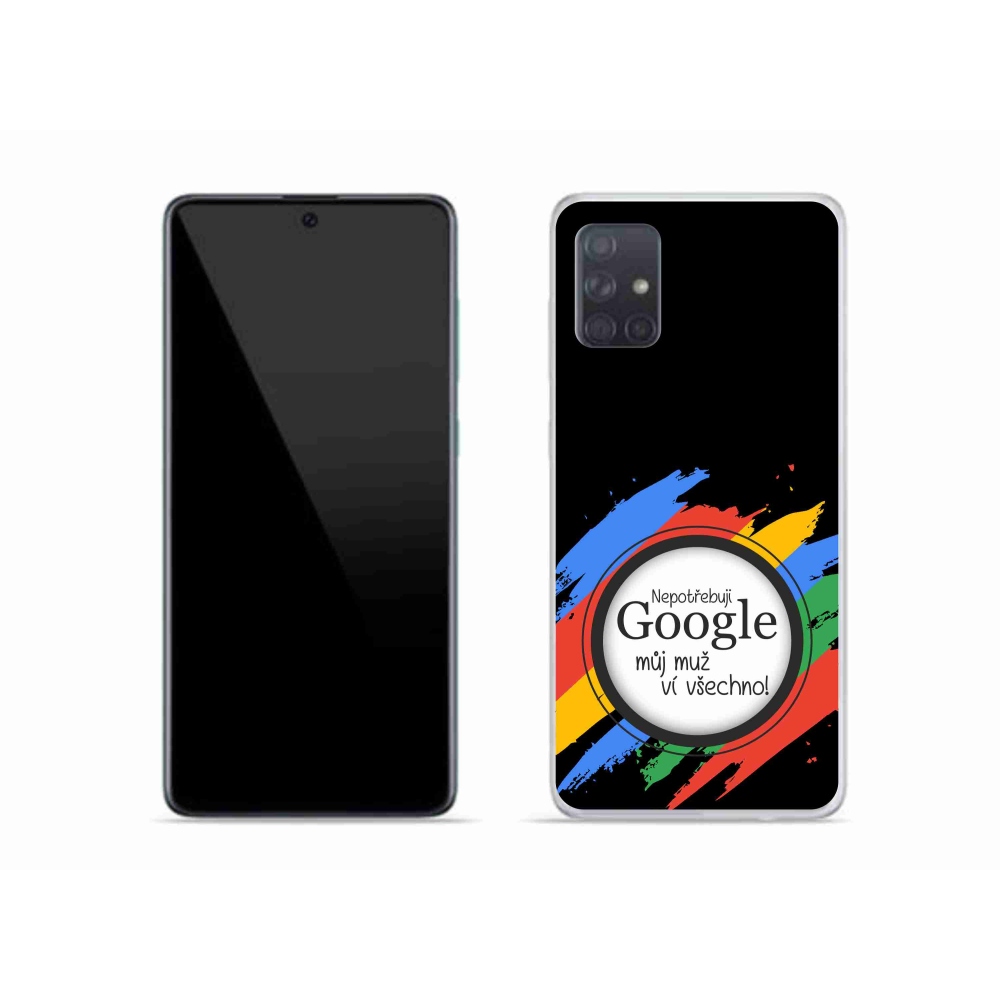 Gél borító mmCase Samsung Galaxy A51 - az ember mindent tud fekete háttérrel
