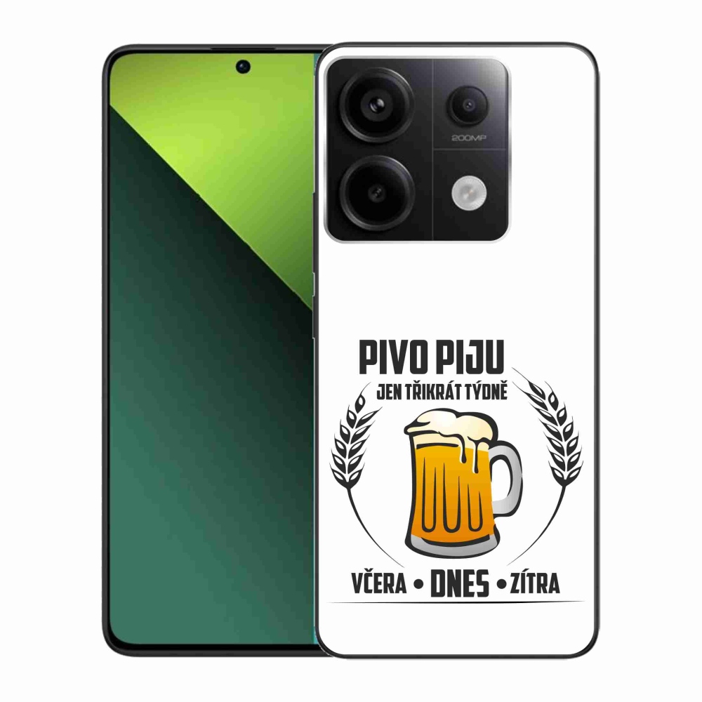 Gél borítás mmCase a Xiaomi Redmi Note 13 Pro 5G/Poco X6 5G számára - sör motívum fehér háttérrel