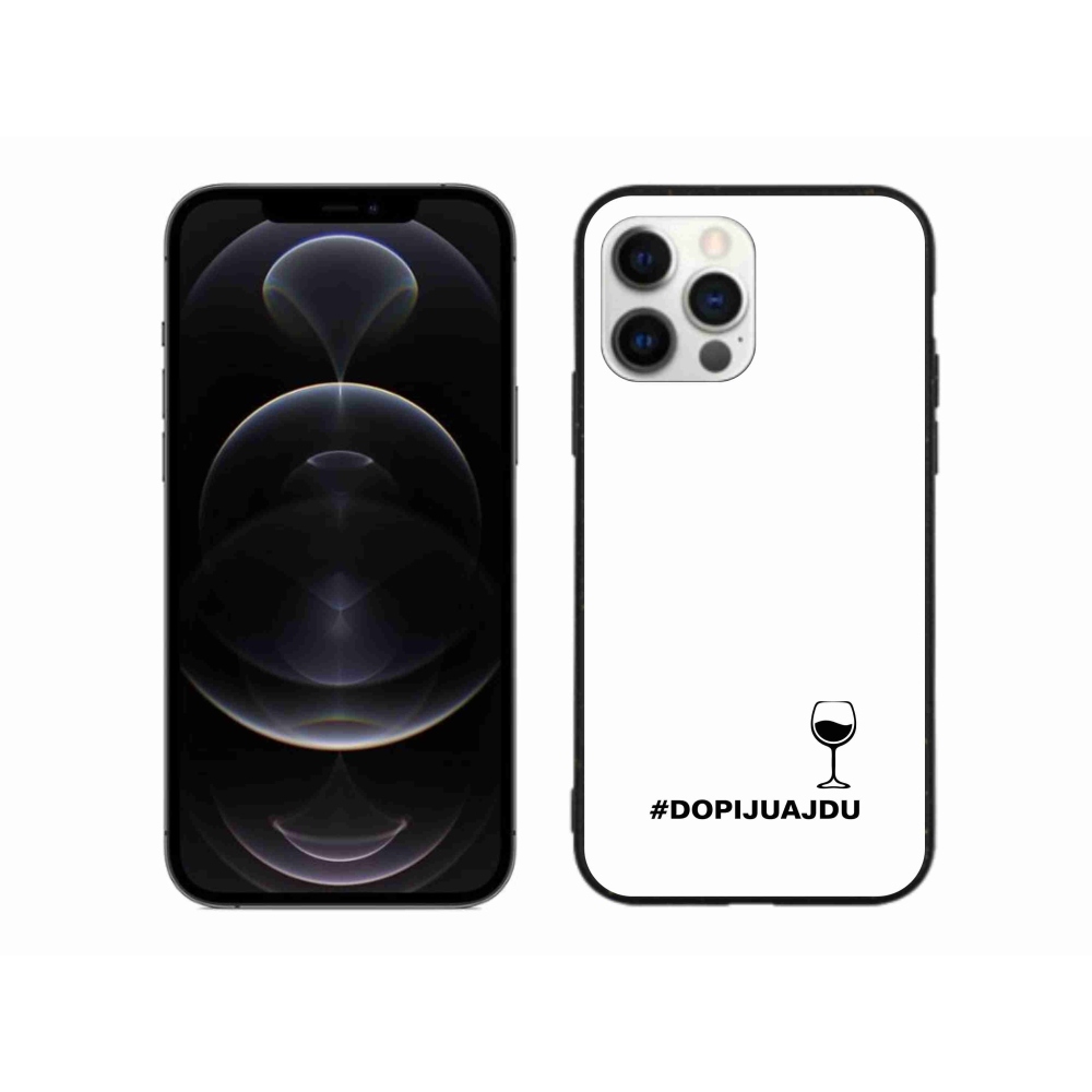 Gél borítás mmCase iPhone 12 Pro Max készülékhez - bor motívum fehér háttér