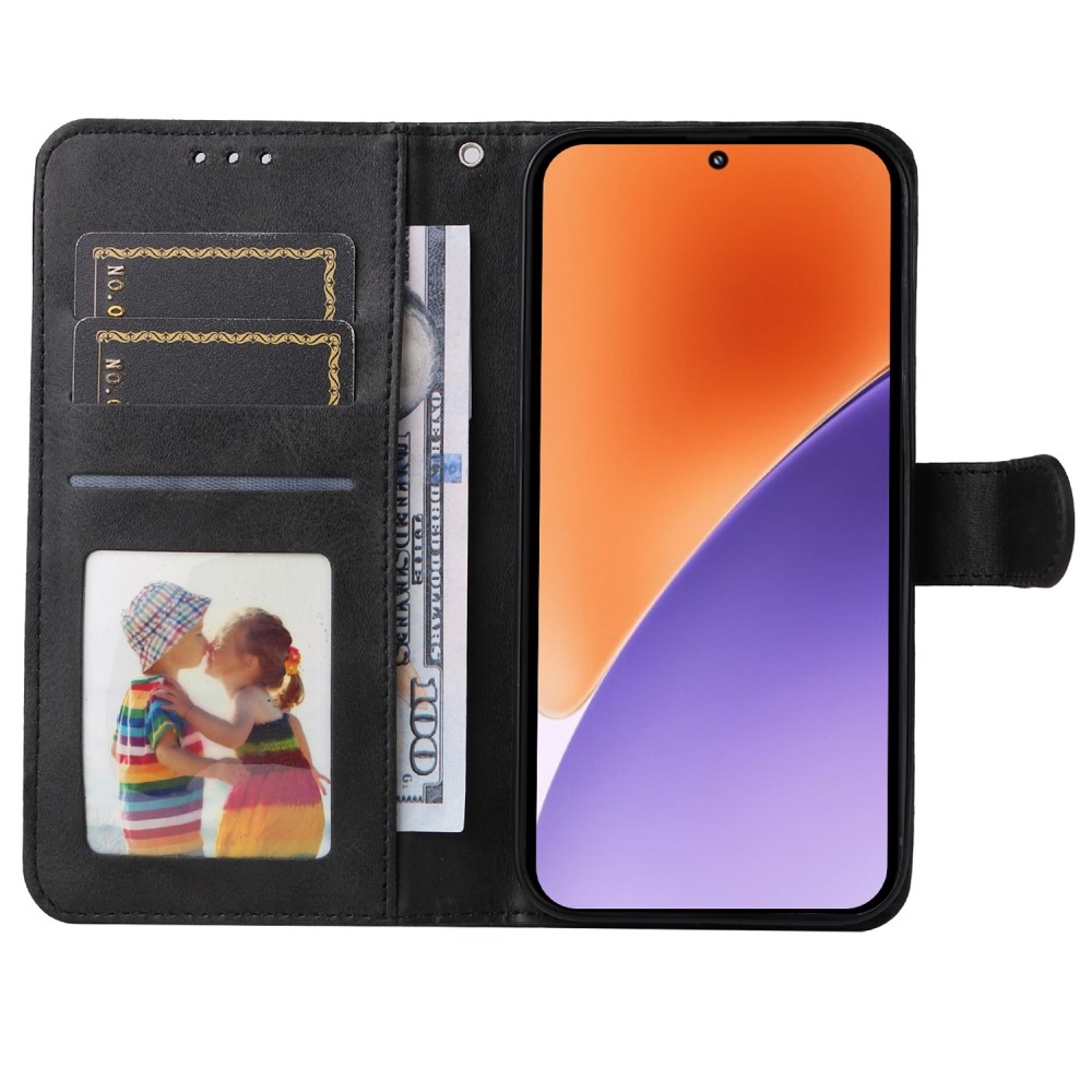 Vérrögök könyv tok Xiaomi 15 - fekete