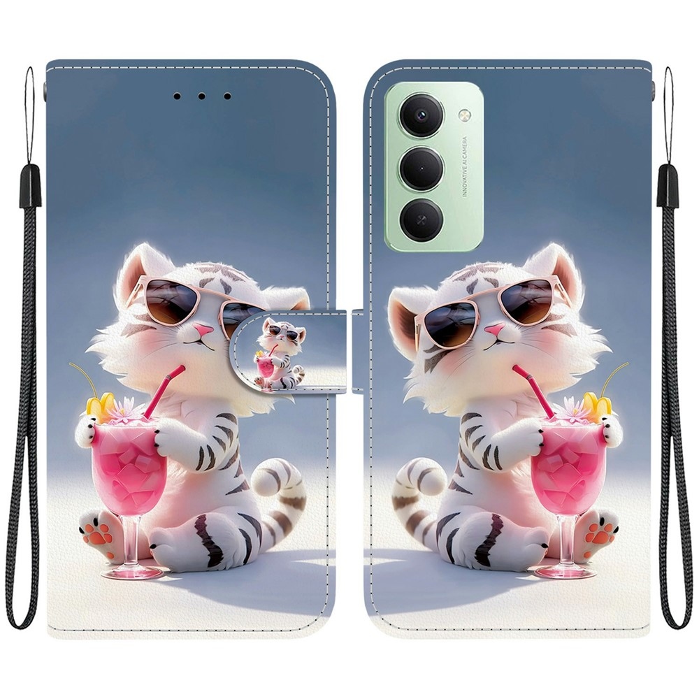 Sokoldalú könyvtáska Xiaomi Redmi 15 4G (171mm) - fehér tigris