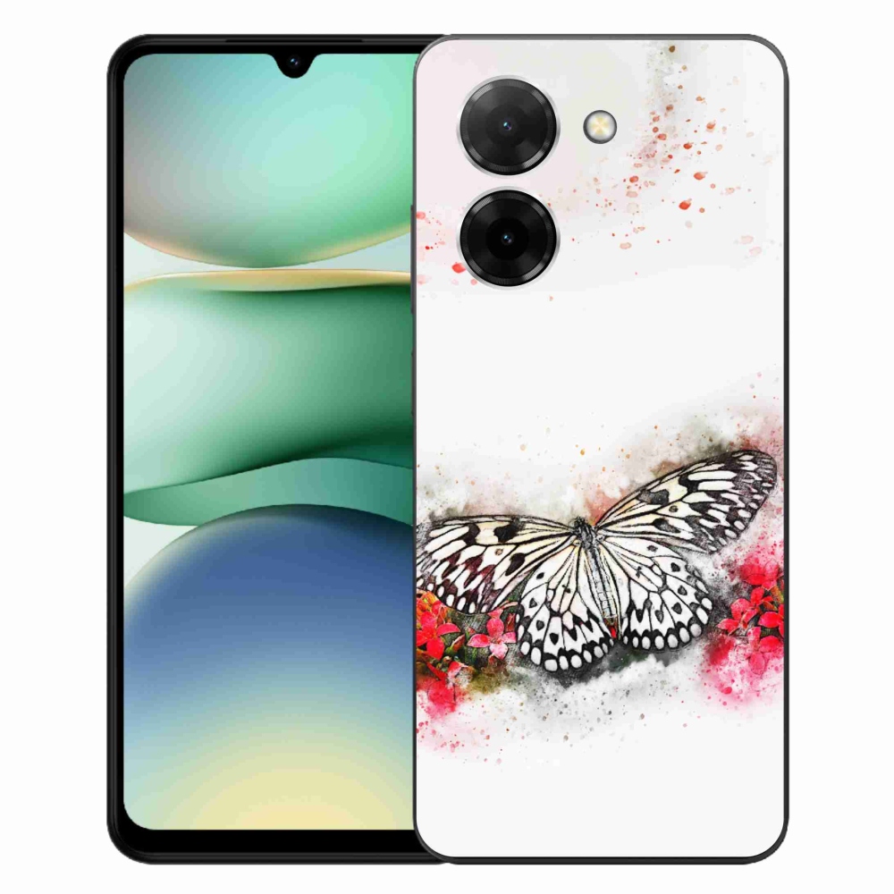 Gél borítás mmCase a Xiaomi Redmi A5 (171.7x77.8x8.3mm) - fekete-fehér pillangóhoz