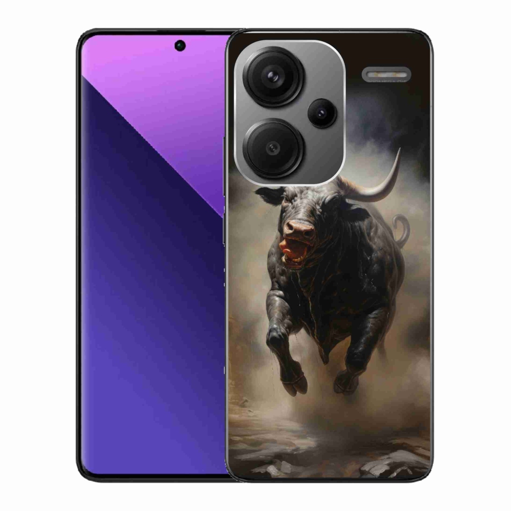 Gél borítás mmCase a Xiaomi Redmi Note 13 Pro+ 5G számára - dühös bika