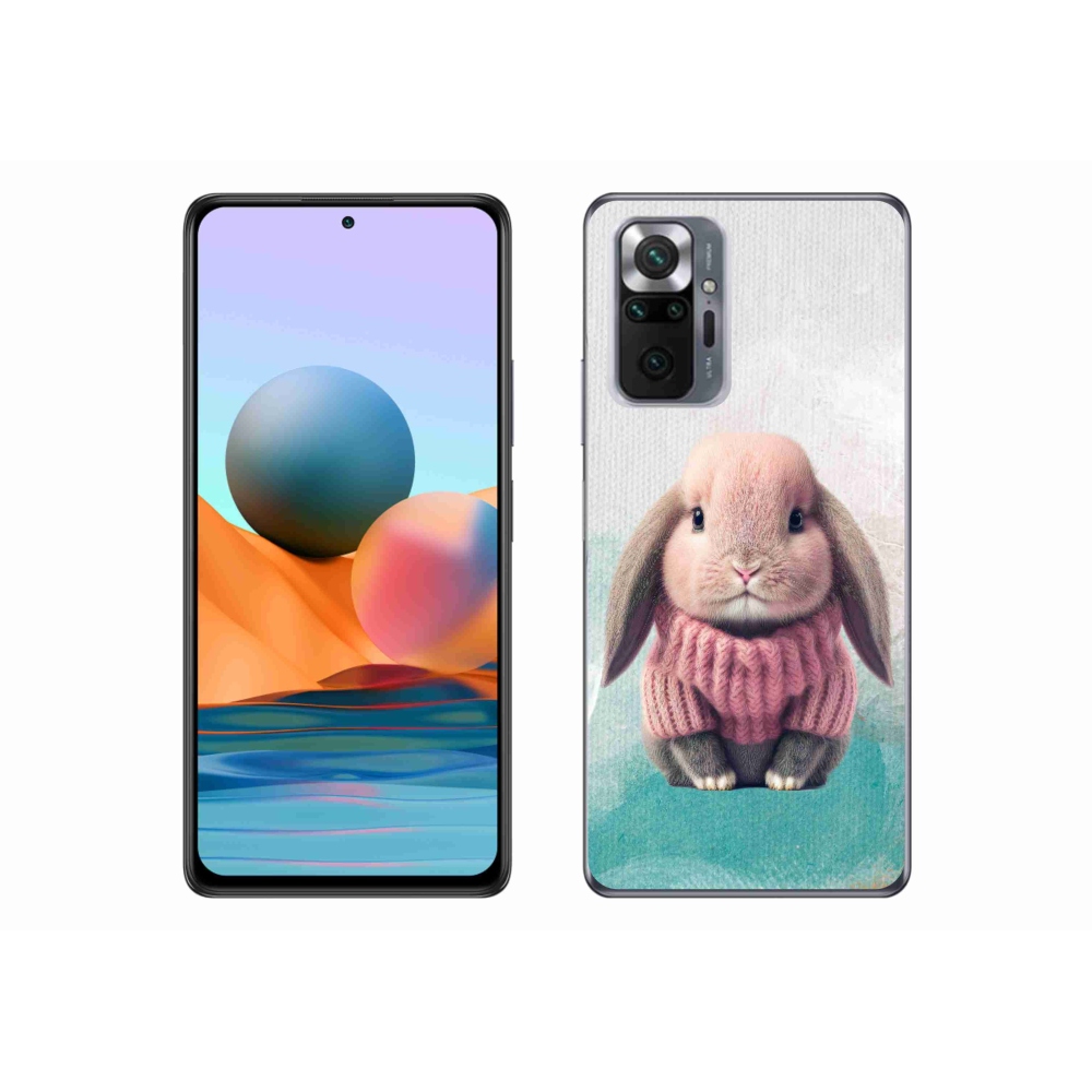 Gél borítás mmCase a Xiaomi Redmi Note 10 Pro számára - nyúl pulóverben