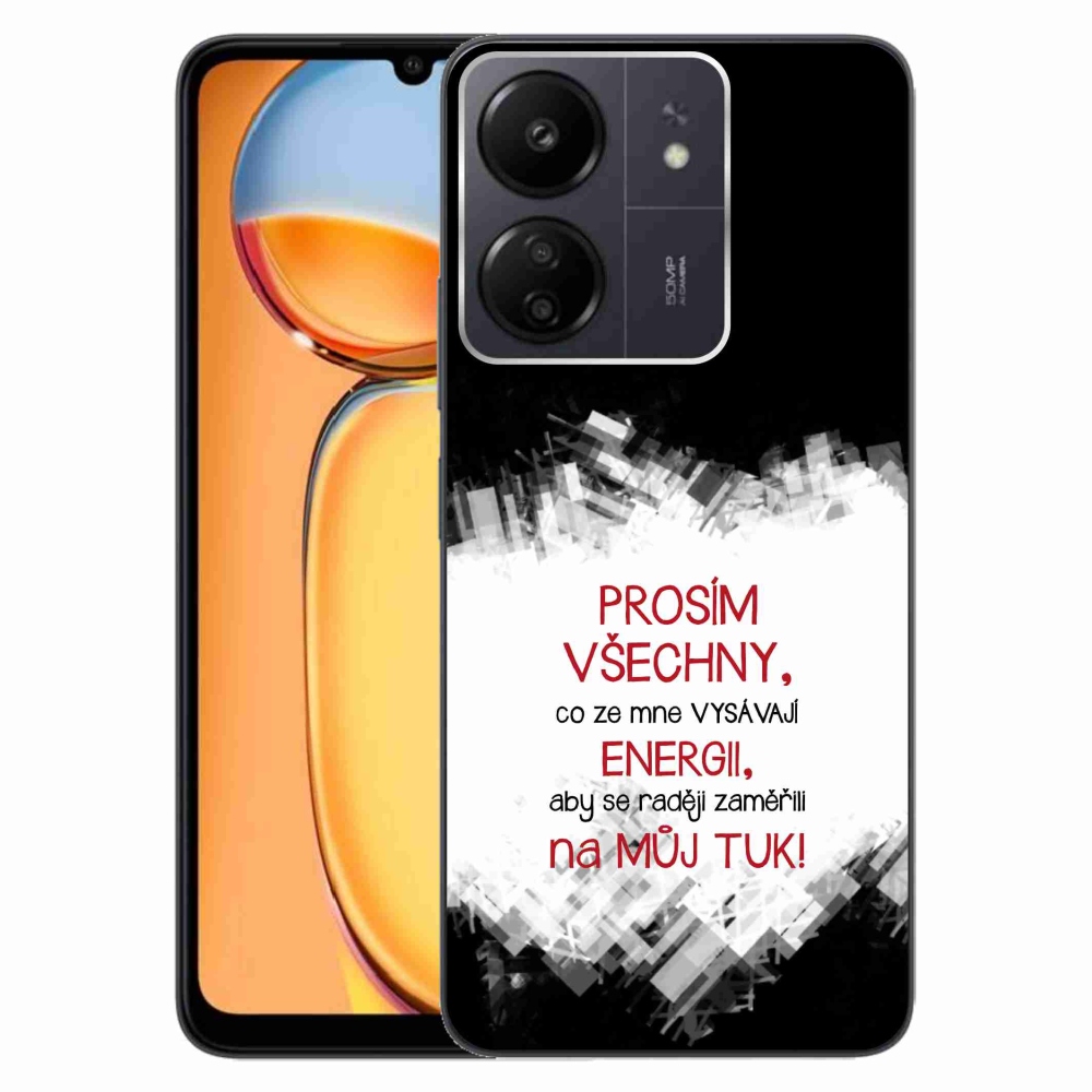 Gél borító mmCase a Xiaomi Poco C65/Redmi 13C - vicces szöveg 1 piros